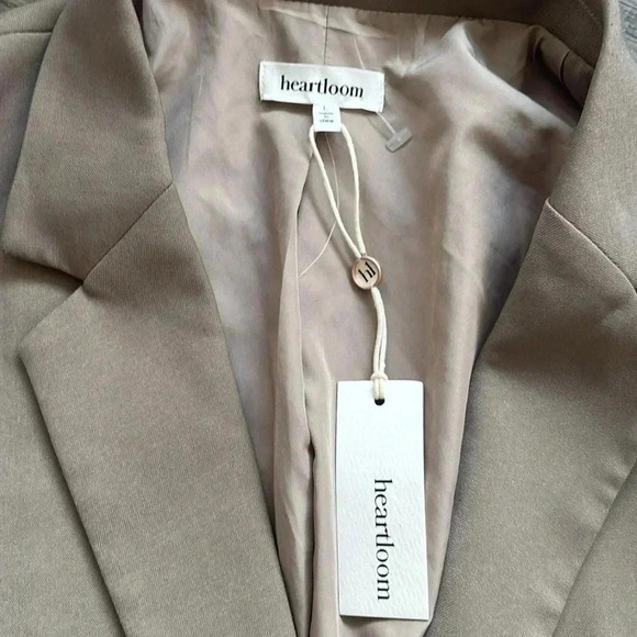 Heartloom Taupe Blazer with Button Detail - Picture 7 of 16